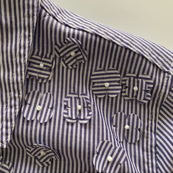 Via Penny Lane Reworked Apparel | Pink Floyd Striped Button Up Shirt Small - Picture 6 of 9